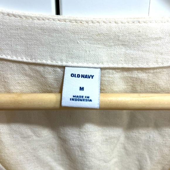 Old Navy Button Front Dress Linen Blend - Picture 2 of 2